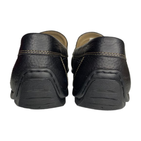 ecco Men\'s Size 11-11.5 Classic Dark Brown Pebble Leather Driving Shoes Loafers main image 4